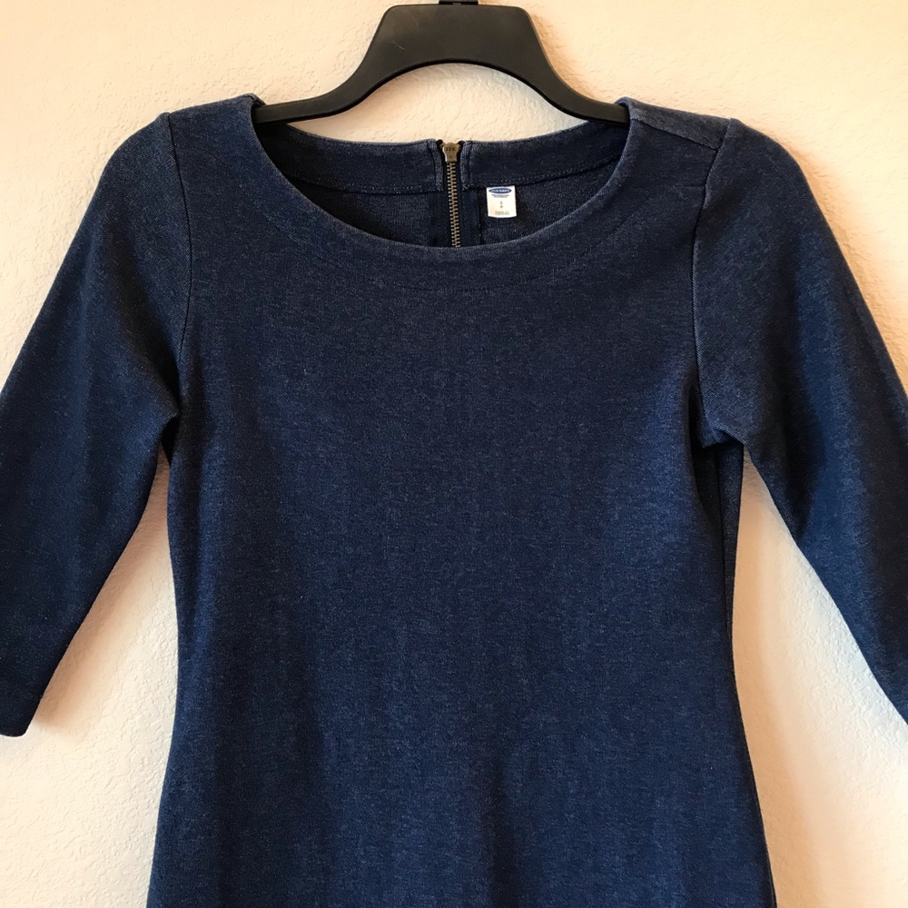 Old Navy Denim Look Cotton Jersey Dress Sheath - Picture 2 of 6